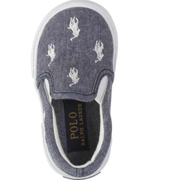 Polo Ralph Lauren Other - POLO Ralph Lauren Bal Harbour Big Pony Slip-On Kids Sneakers EUC